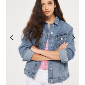 Topshop Moto Oversize Jean Jacket US 6 UK 10